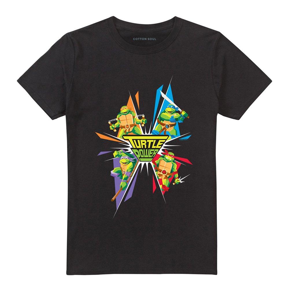 Black - Teenage Mutant Ninja Turtles - Tmnt Turtle Power T Shirt Black - 4
