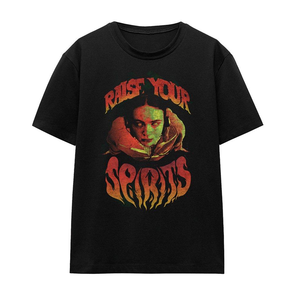 Black - Stranger Things - Stranger Things Raise Your Spirits T-Shirt Black - 4