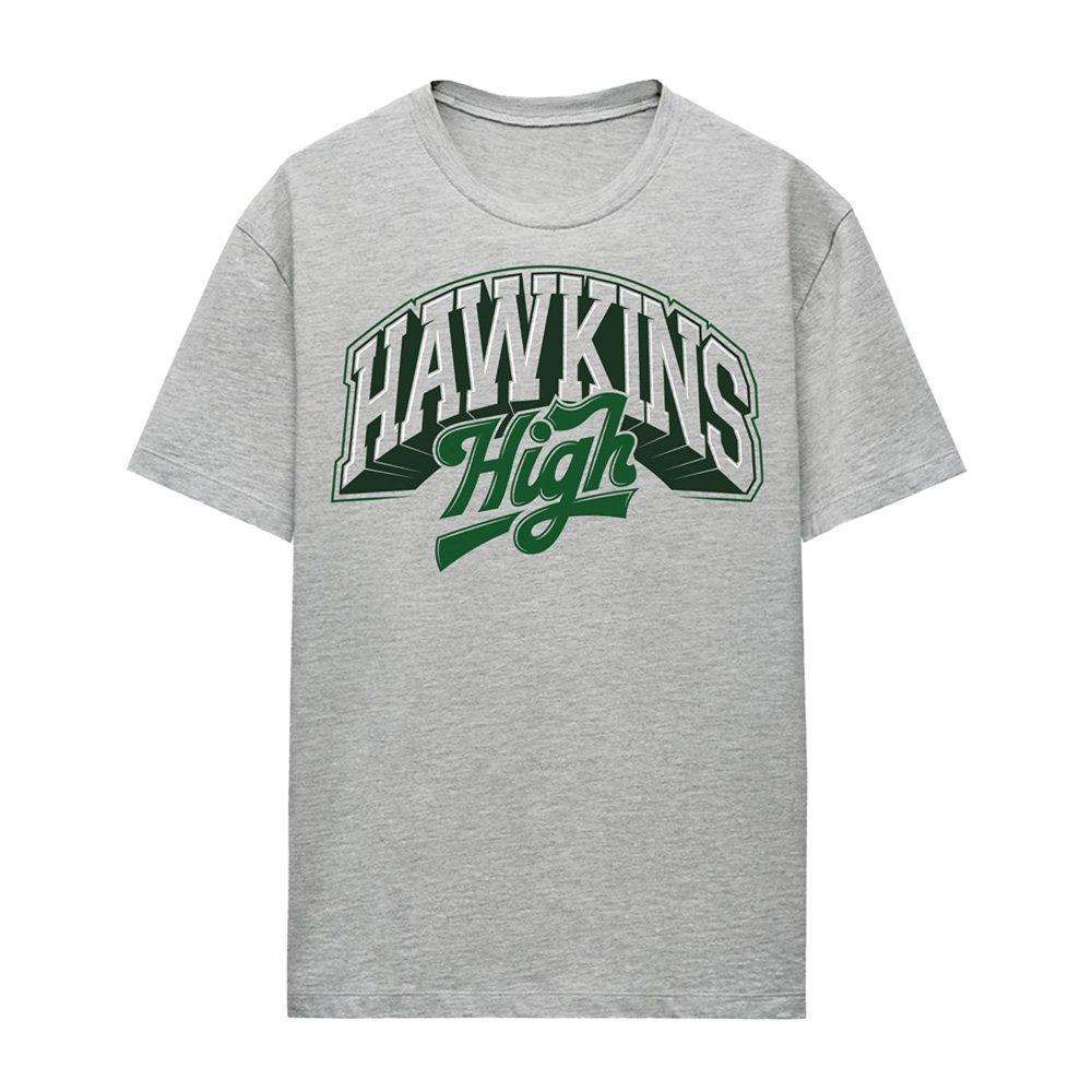 Light Grey - Stranger Things - Stranger Things Hawkins High Logo Womens T-Shirt - 4