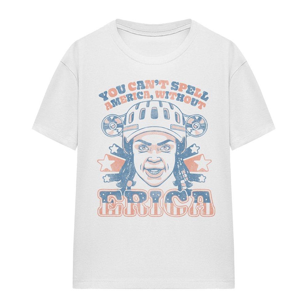 White - Stranger Things - Stranger Things Erica America T-Shirt White - 4
