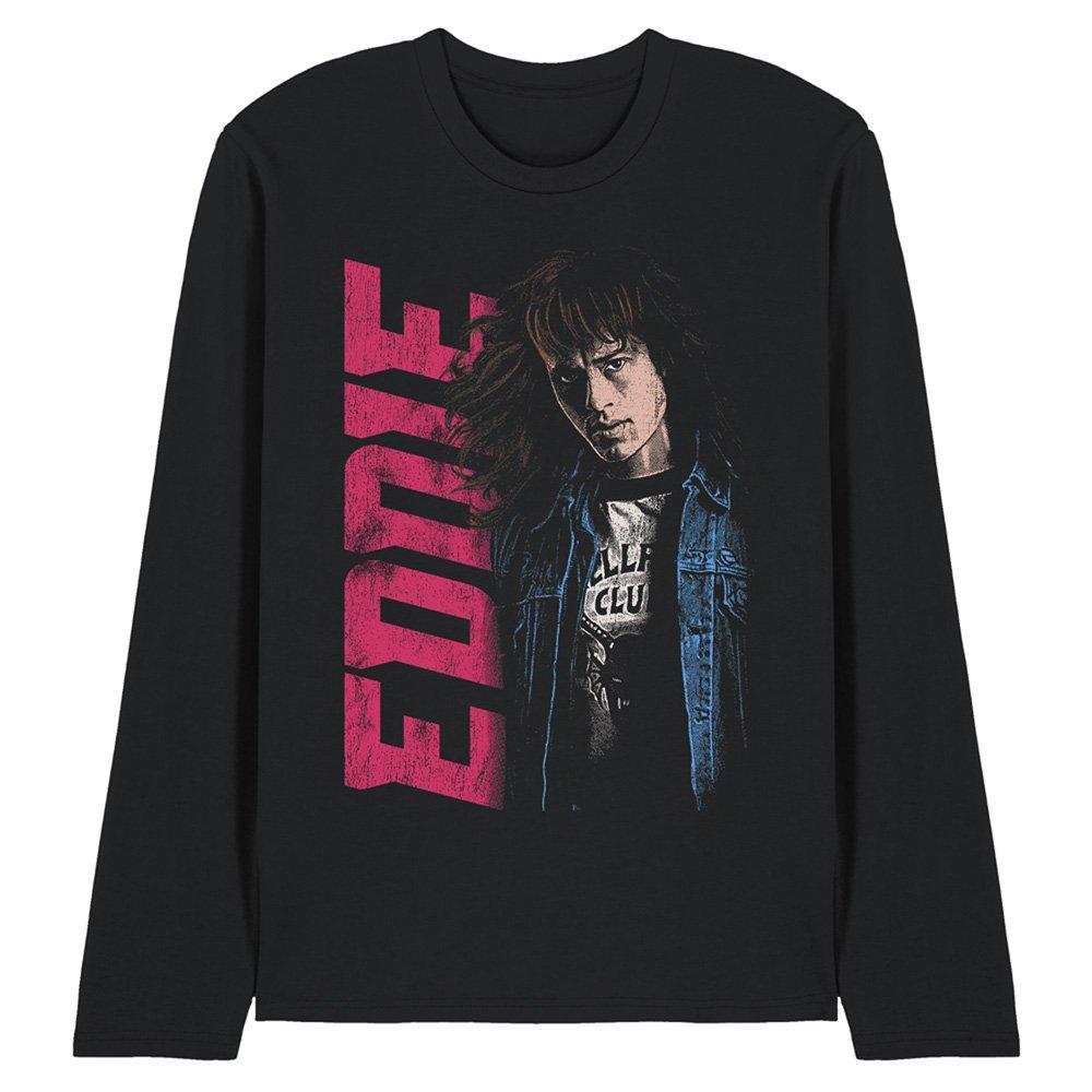 Black - Stranger Things - Stranger Things Eddie Neo Homage Long Sleeve T-Shi - 1