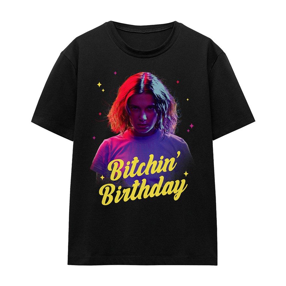 Black - Stranger Things - Stranger Things Eleven Bitchin Birthday T-Shirt - 4