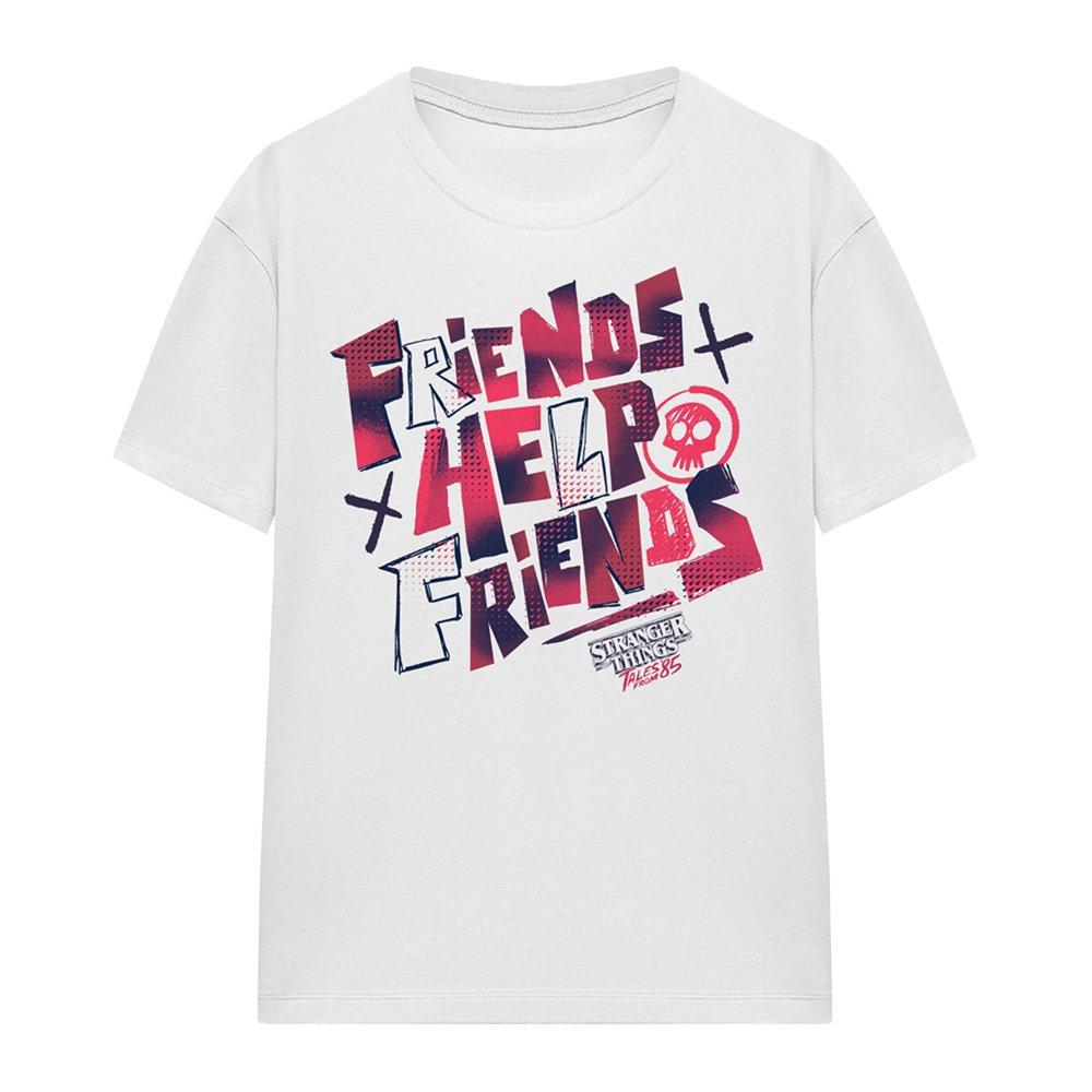 White - Stranger Things - Stranger Things Tales From 85 Friends Help T-Shirt - 4