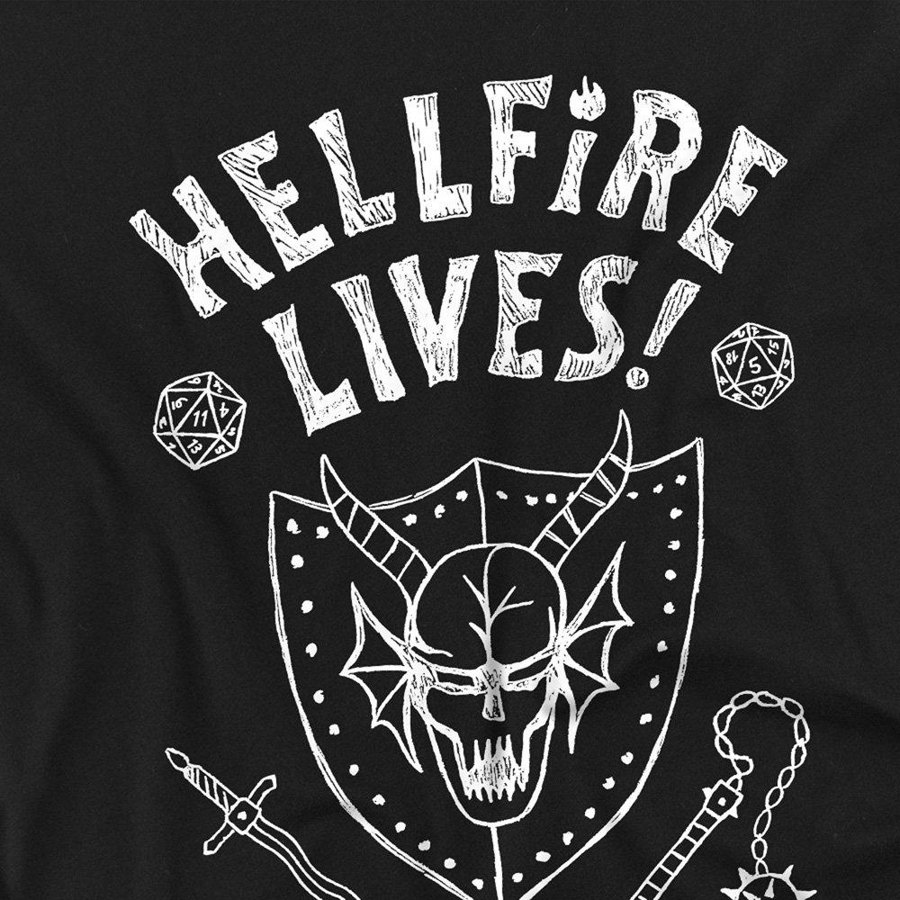 Black - Stranger Things - Stranger Things Hellfire Graduation Invert Long Sl - 2