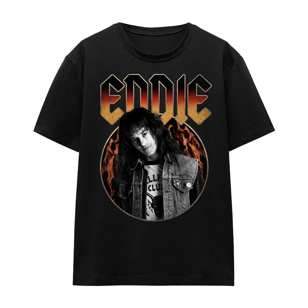 Black - Stranger Things - Stranger Things Eddie Rock Band T Shirt Black - 4