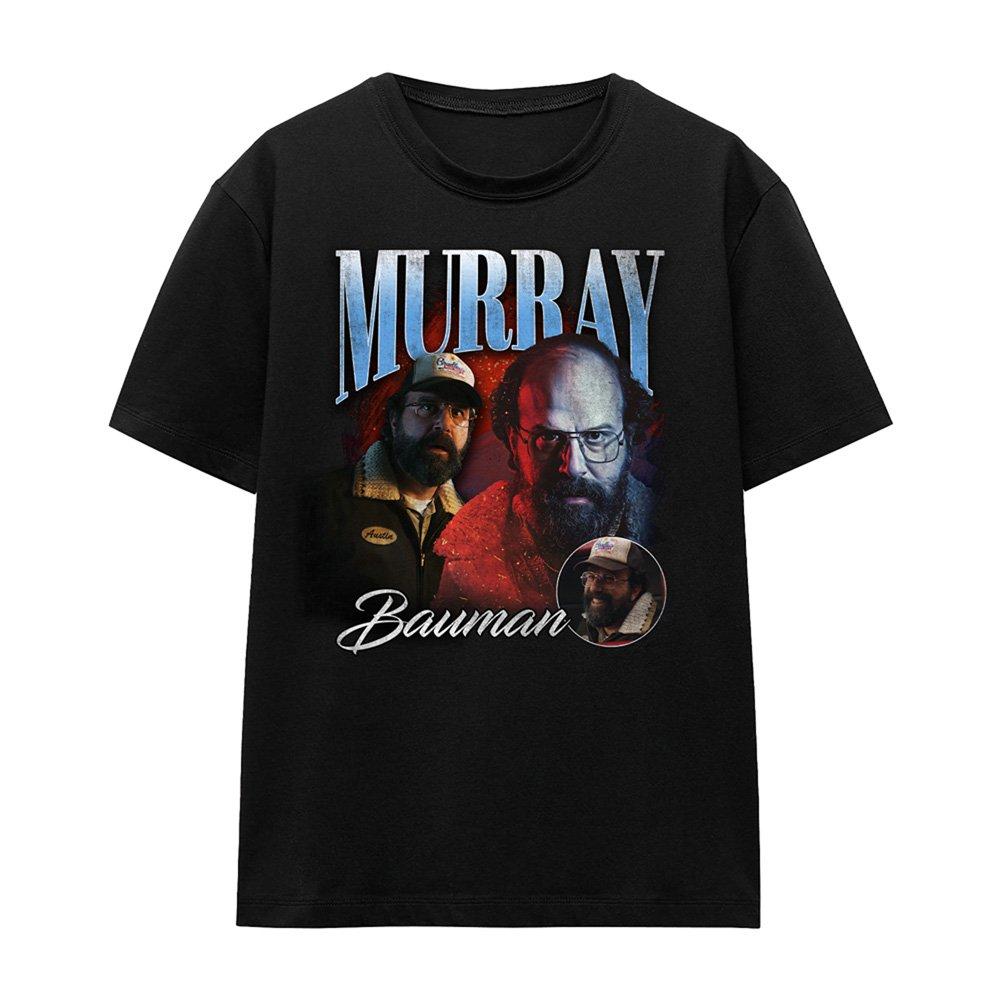 Black - Stranger Things - Stranger Things Murray Homage T Shirt Black - 4