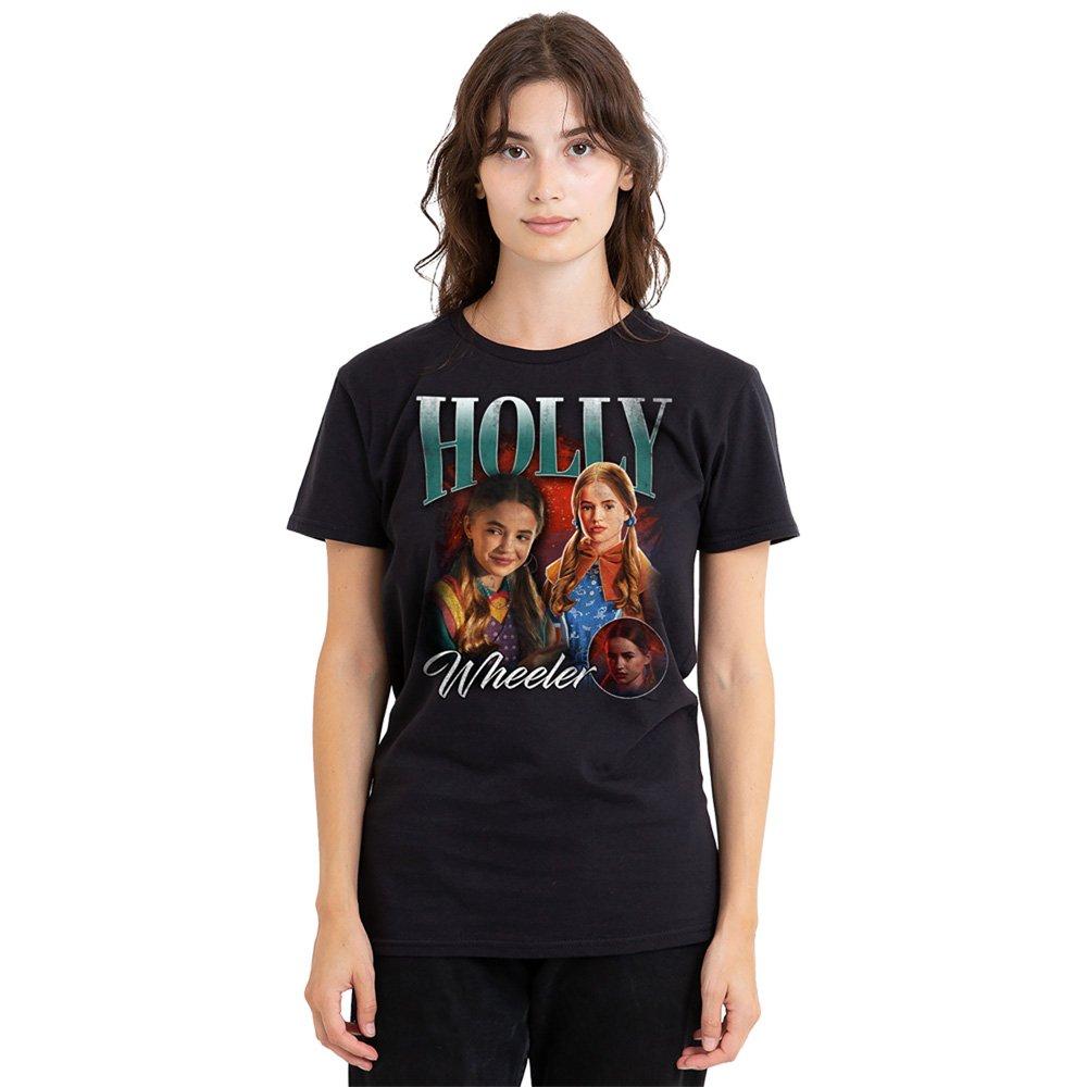 Black - Stranger Things - Stranger Things Holly Homage T Shirt Black - 1