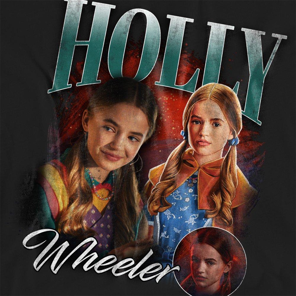 Black - Stranger Things - Stranger Things Holly Homage T Shirt Black - 2