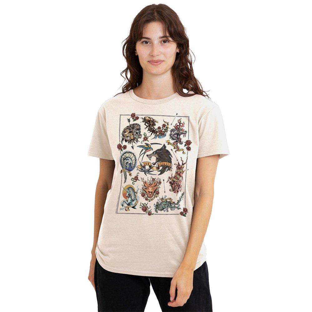 The Witcher Women's Monster Tattoo Flash T Shirt Natural - Beige - 3XL