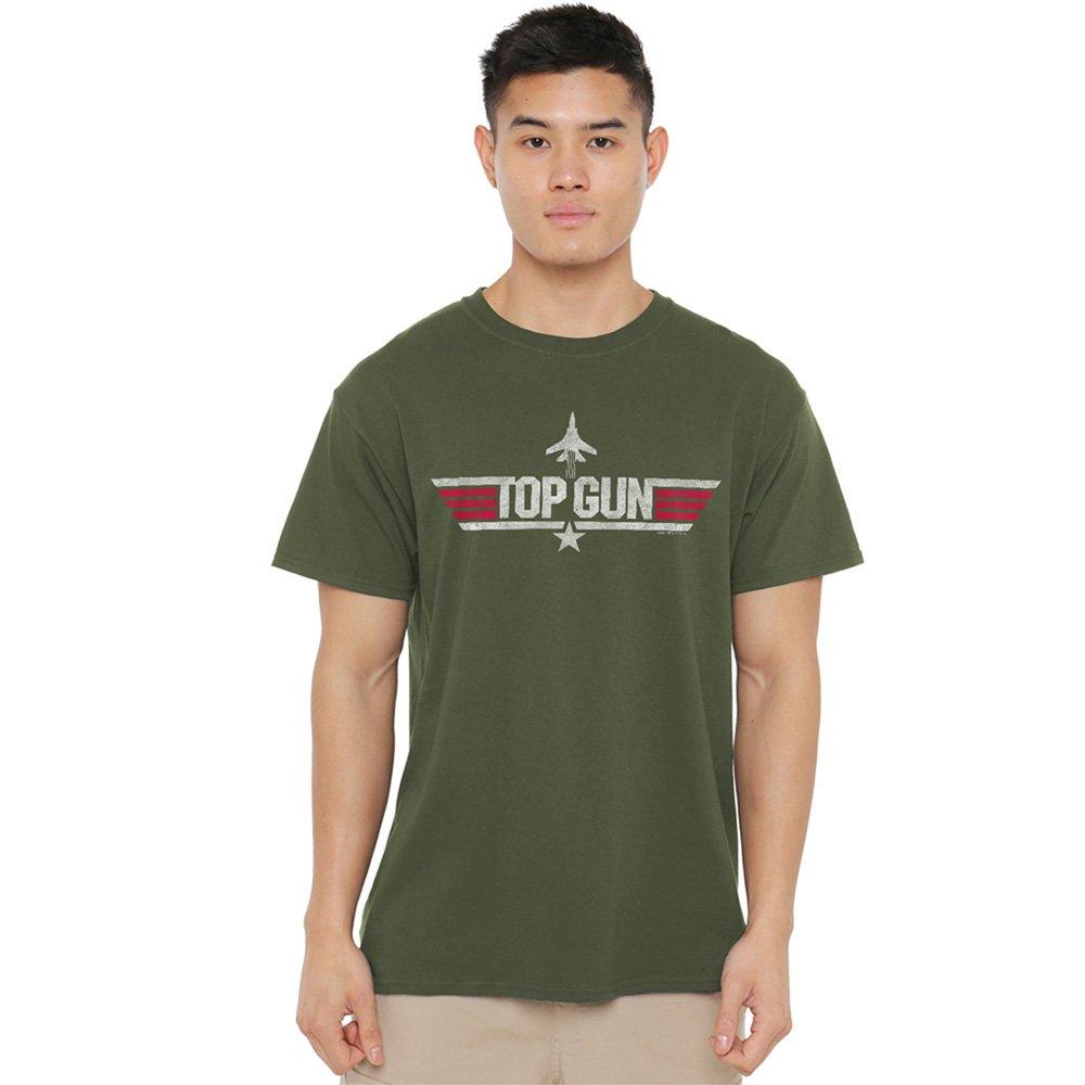 Khaki - Top Gun - TOP GUN Logo Cotton Mens T-Shirt Khaki - 1