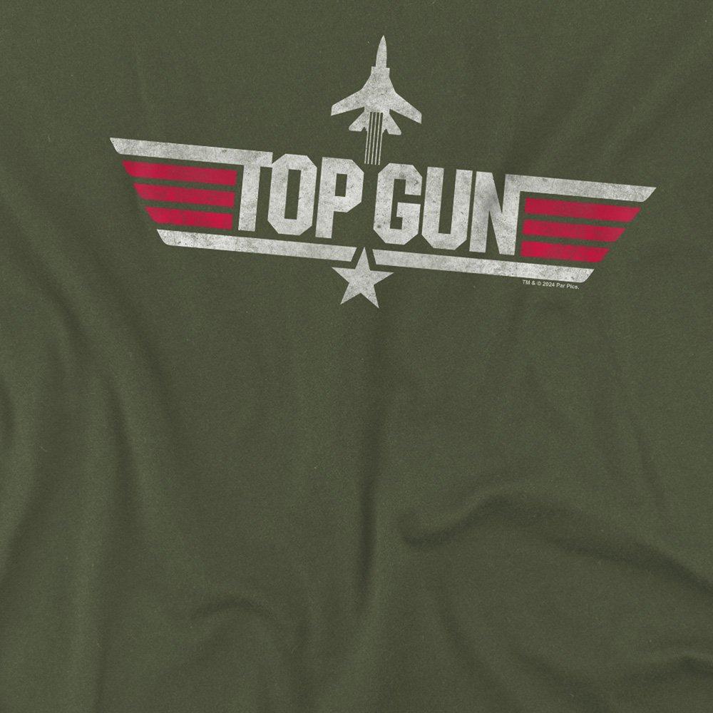 Khaki - Top Gun - TOP GUN Logo Cotton Mens T-Shirt Khaki - 2