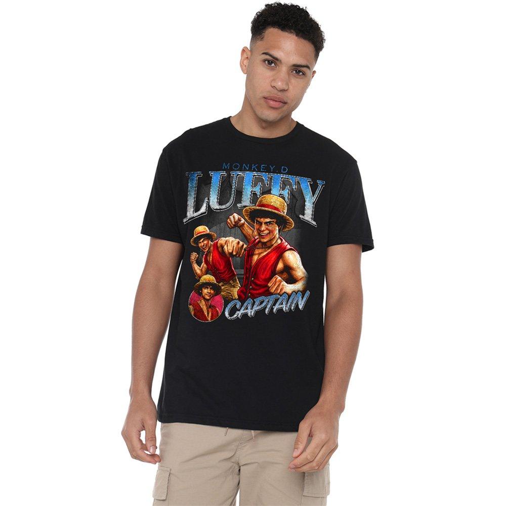 Black - One Piece - One Piece Luffy Homage T-Shirt Black - 1