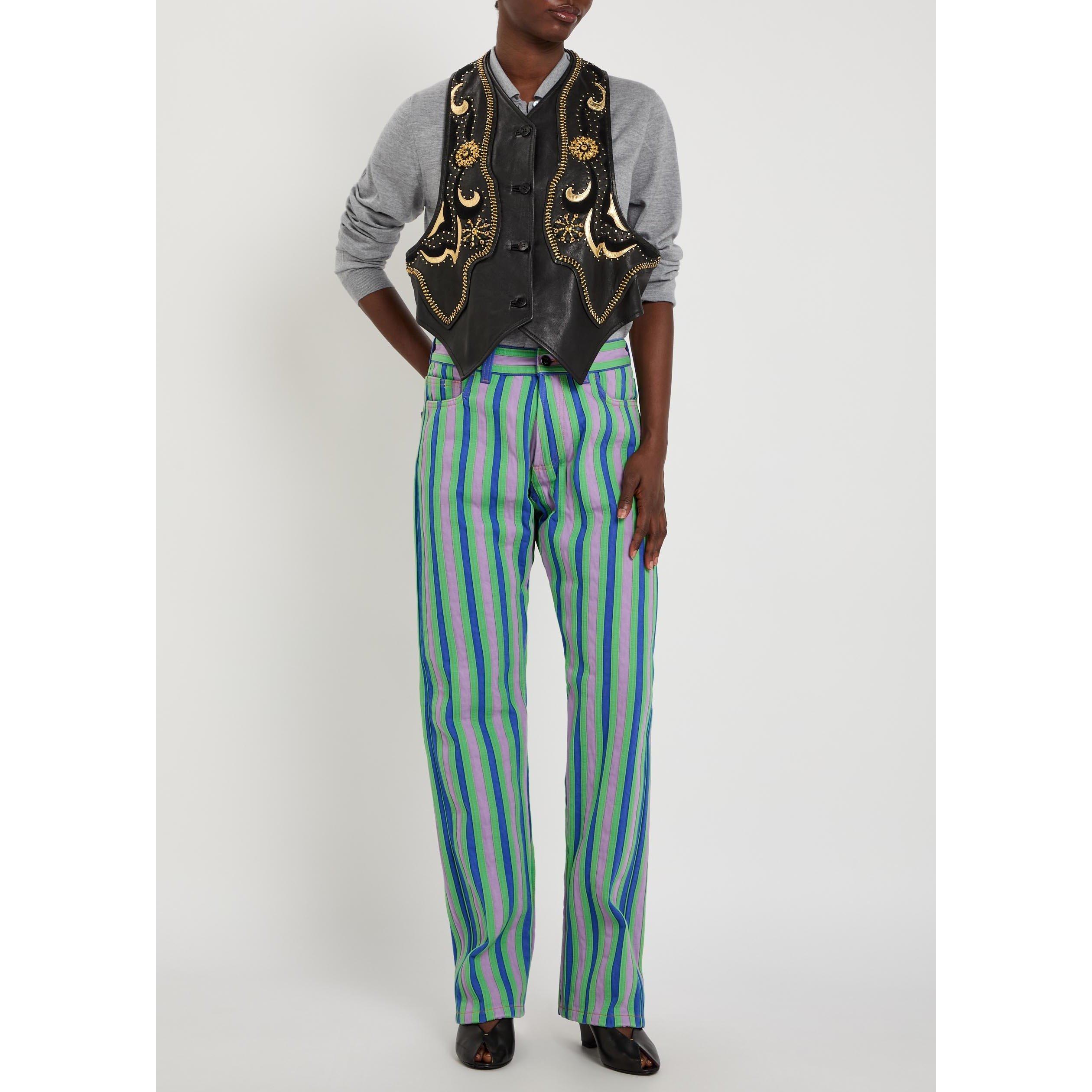 BLACK - Versace - VEST LEATHER LAMB WITH GOLD EM - 5