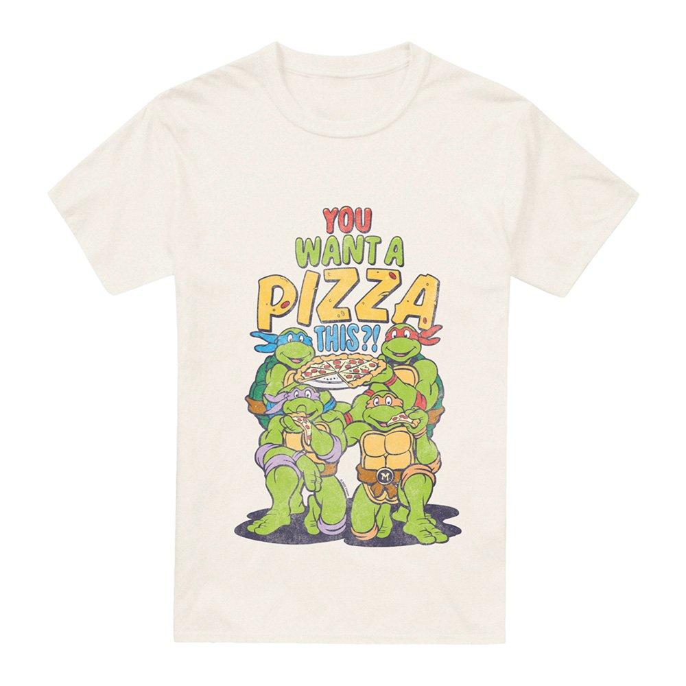 Natural - Teenage Mutant Ninja Turtles - Teenage Mutant Ninja Turtles Pizza This Mens T-Shi - 4