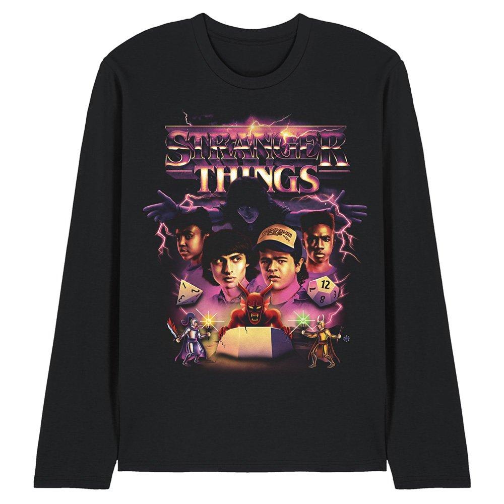 Black - Stranger Things - Stranger Things Group Thunder Metal Band Long Slee - 1