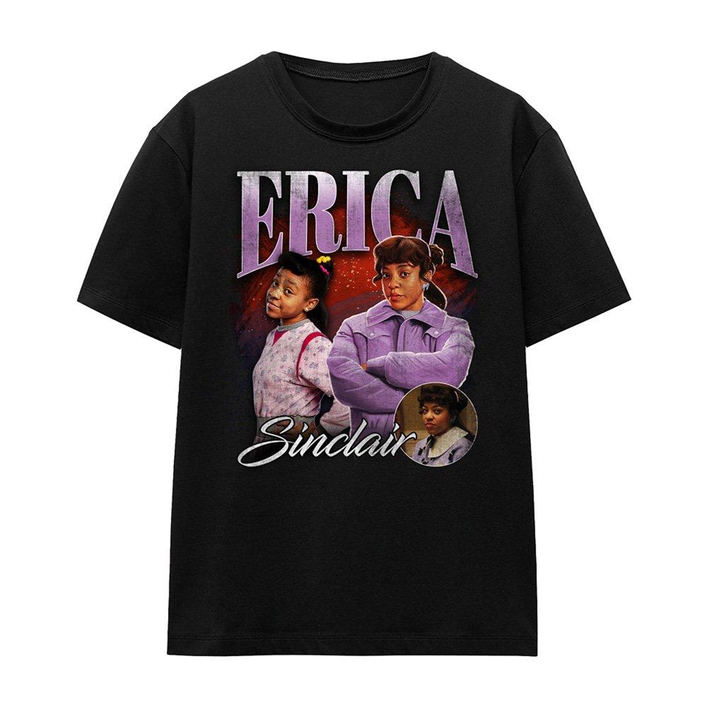 Black - Stranger Things - Stranger Things Erica Homage T Shirt Black - 4