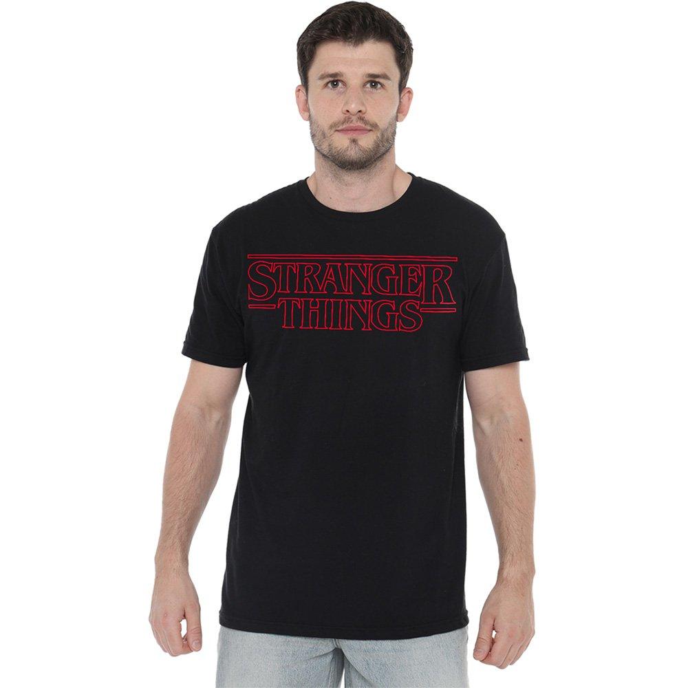 Black - Stranger Things - Stranger Things Outline Logo T-Shirt Black - 1