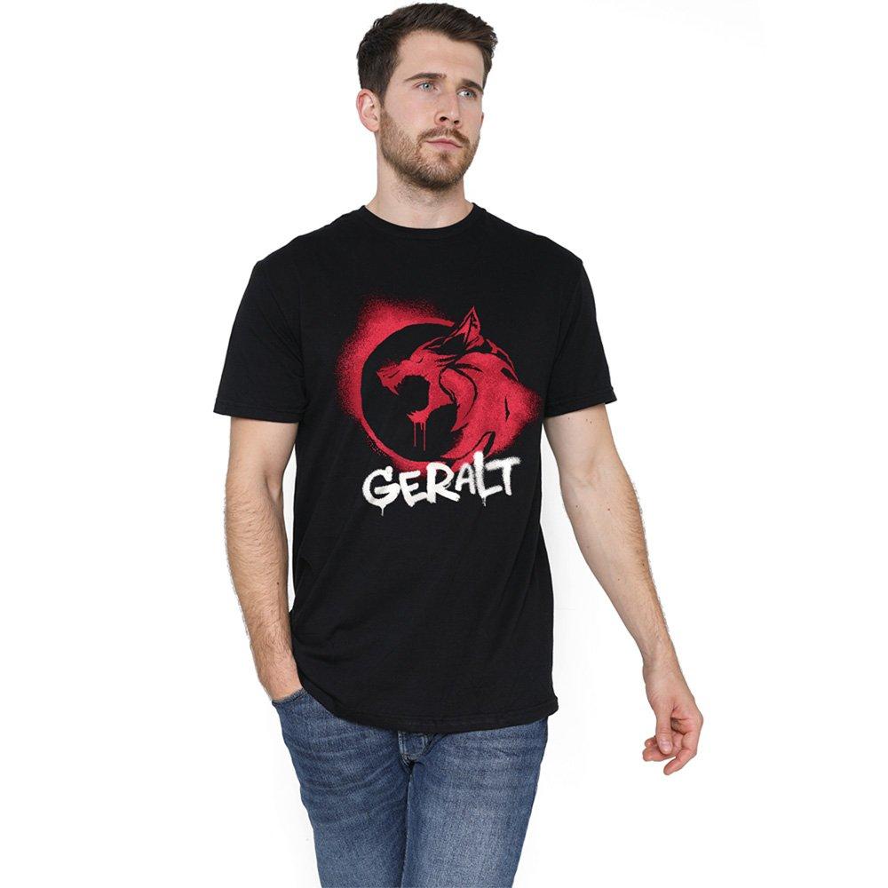 The Witcher The Witcher Geralt Graffiti Spray T-Shirt Black