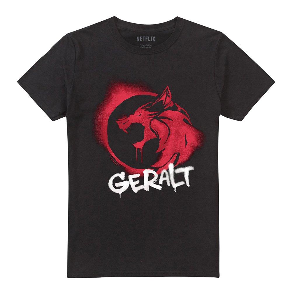 Black - The Witcher - The Witcher Geralt Graffiti Spray T-Shirt Black - 4