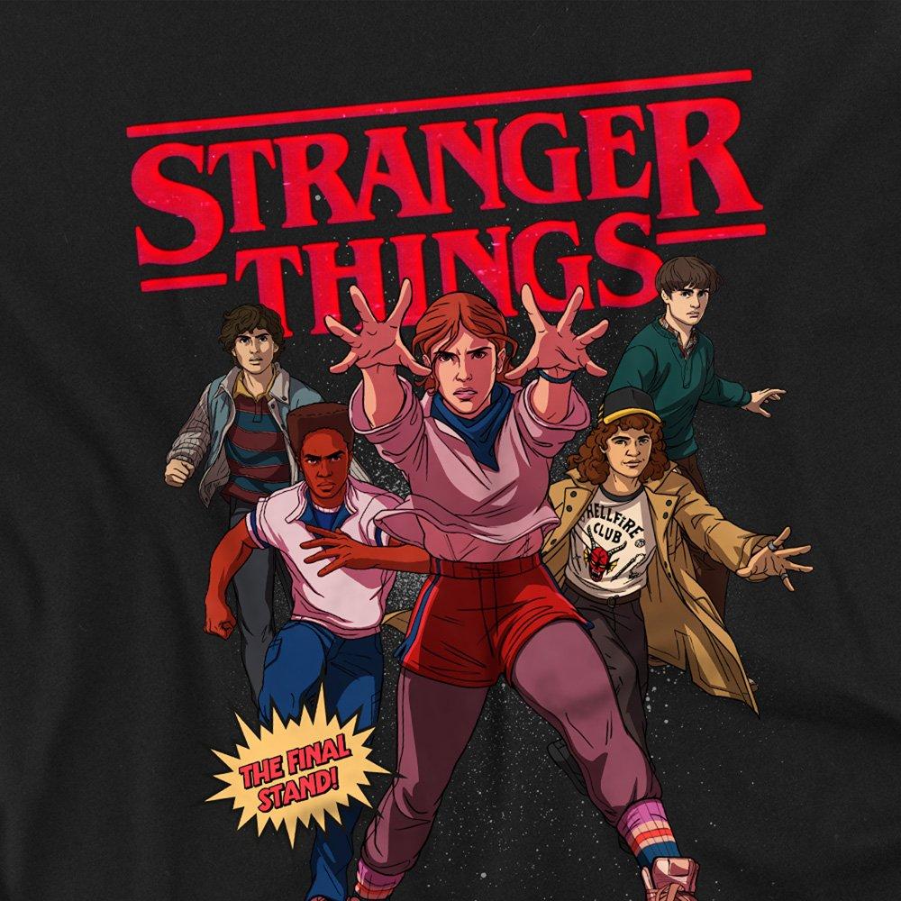 Black - Stranger Things - Stranger Things Final Stand Comic Kids T-Shirt Bl - 2