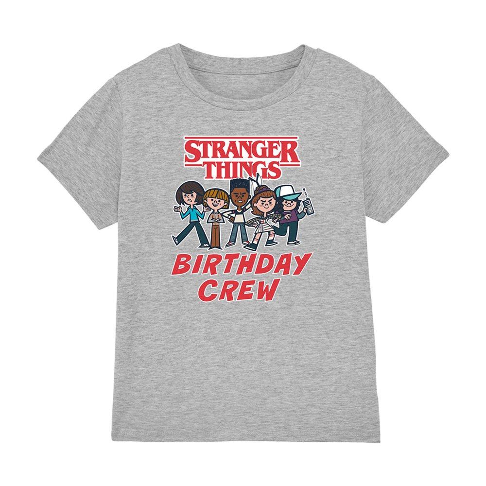 Light Grey - Stranger Things - Stranger Things Birthday Crew Upside Down Cartoon - 1