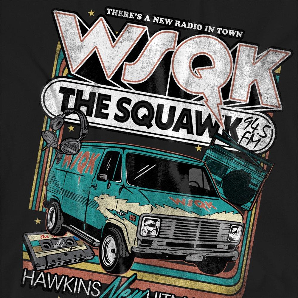 Black - Stranger Things - Stranger Things Wsqk The Squawk Retro T Shirt Bla - 2