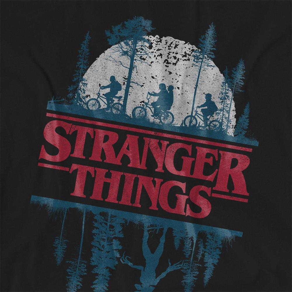 Black - Stranger Things - Stranger Things Silhouette T Shirt Black - 2