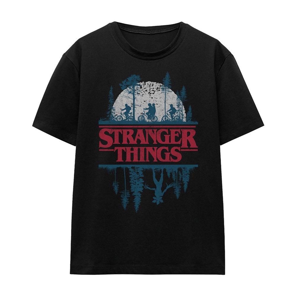 Black - Stranger Things - Stranger Things Silhouette T Shirt Black - 4
