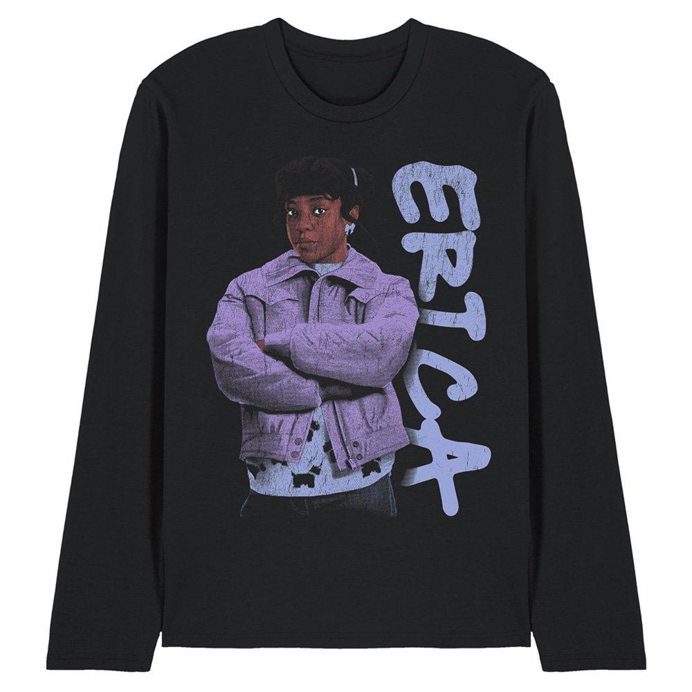 Black - Stranger Things - Stranger Things Erica Neo Homage Long Sleeve T-Shi - 1
