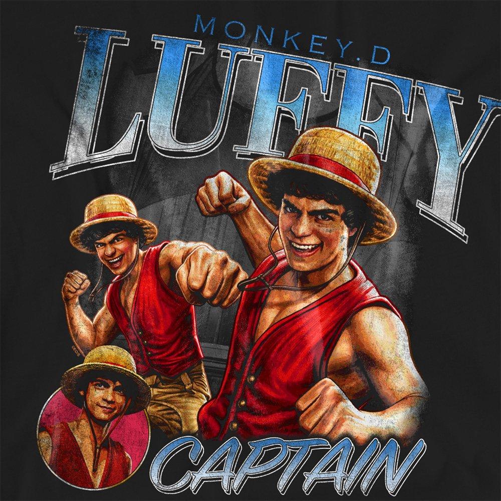 Black - One Piece - One Piece Luffy Homage T-Shirt Black - 2