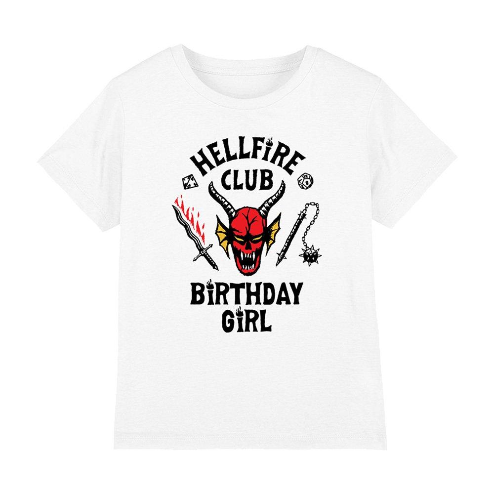 White - Stranger Things - Stranger Things Hellfire Birthday T-Shirt White - 1