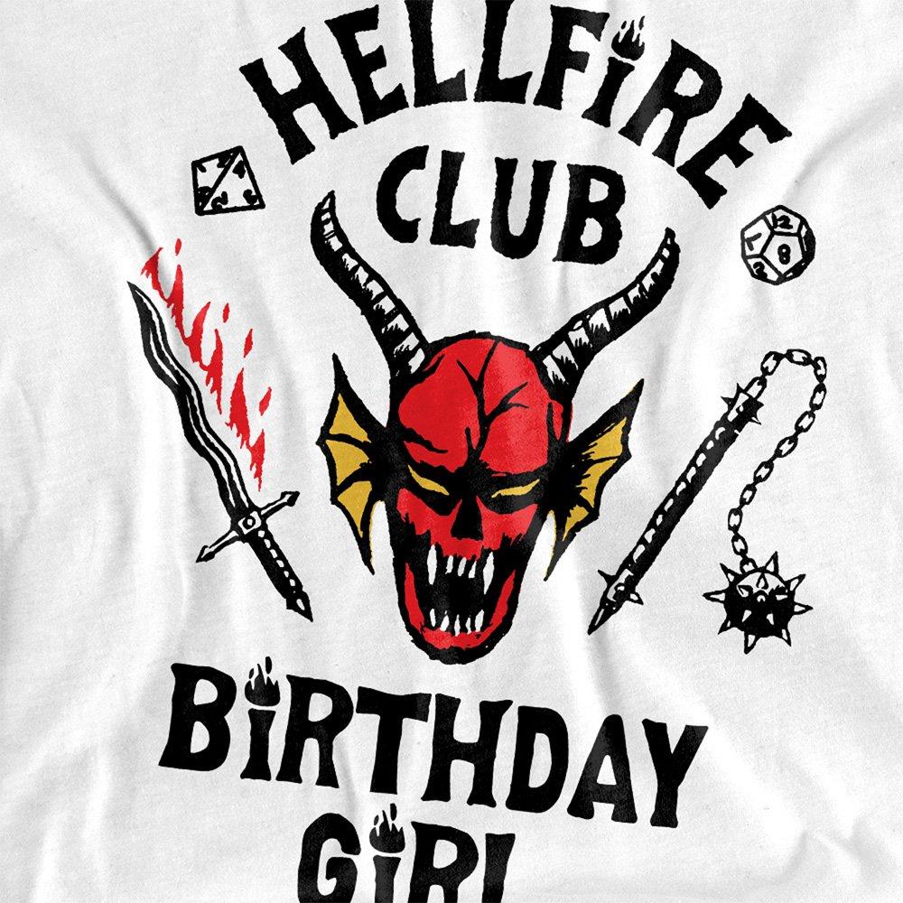 White - Stranger Things - Stranger Things Hellfire Birthday T-Shirt White - 2