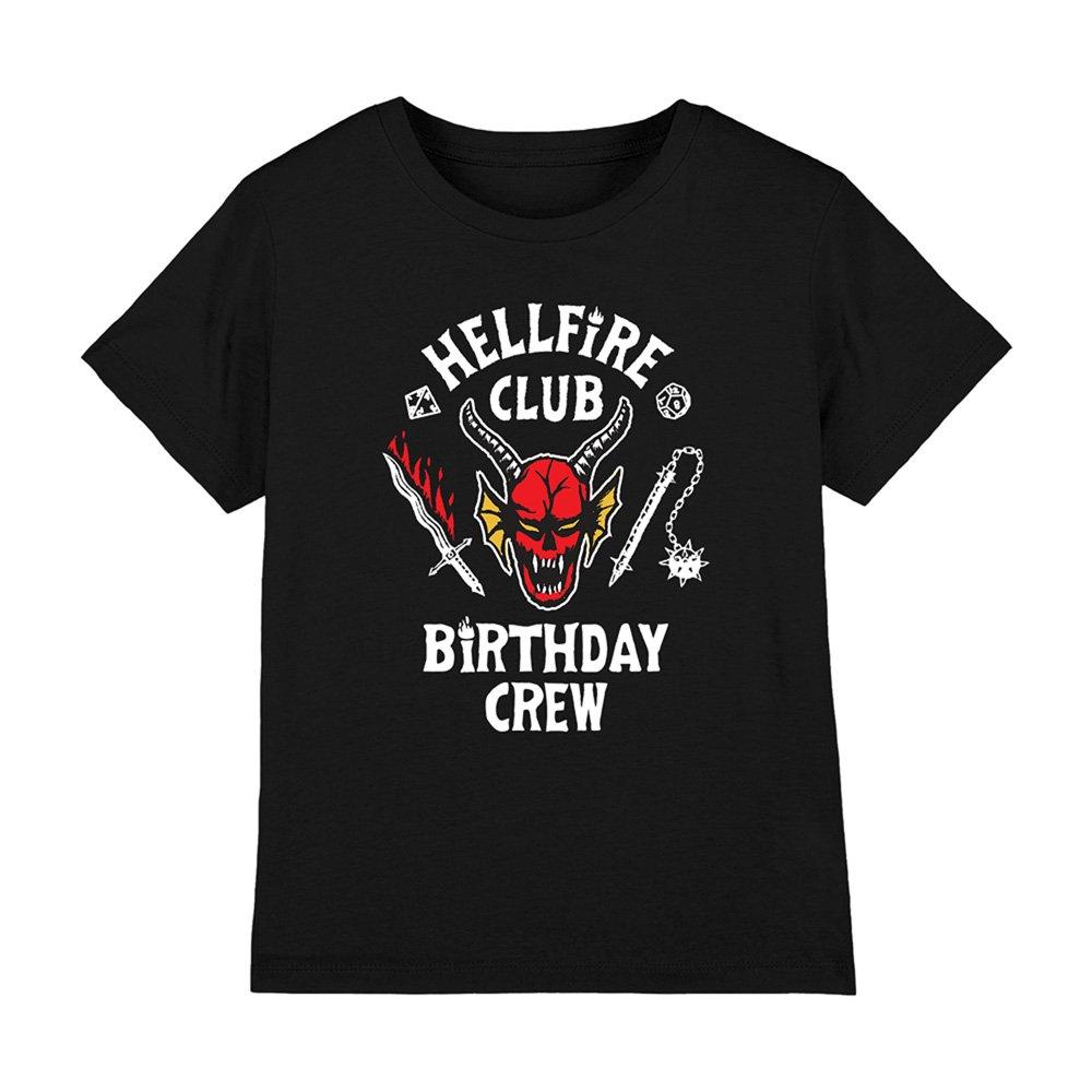 Black - Stranger Things - Stranger Things Hellfire Birthday Crew Inverted Ki - 1
