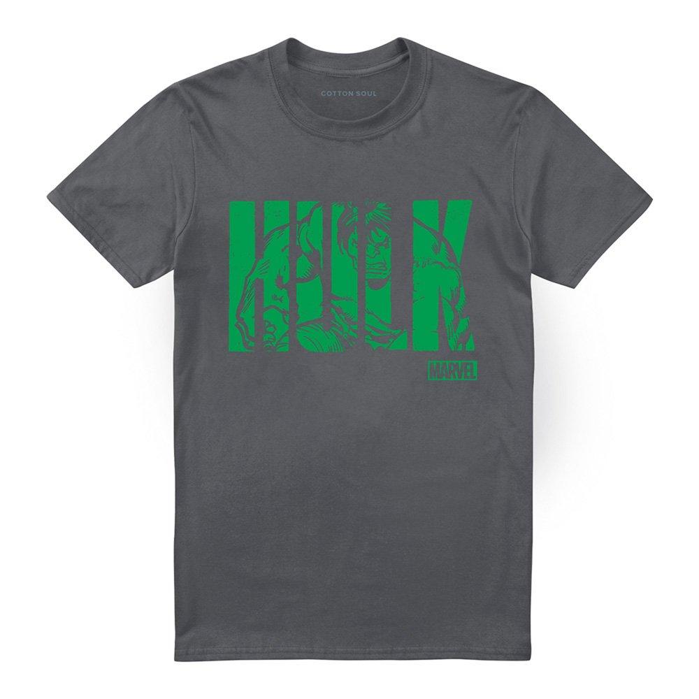 Grey - Marvel - Hulk Text T-Shirt - 4