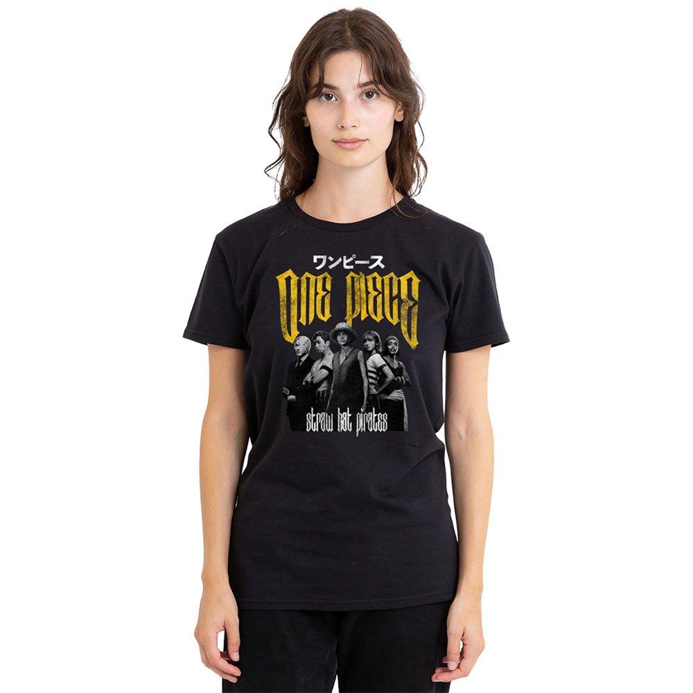 Black - One Piece - One Piece Group Shot Anime Band Ladies T Shirt Bl - 1