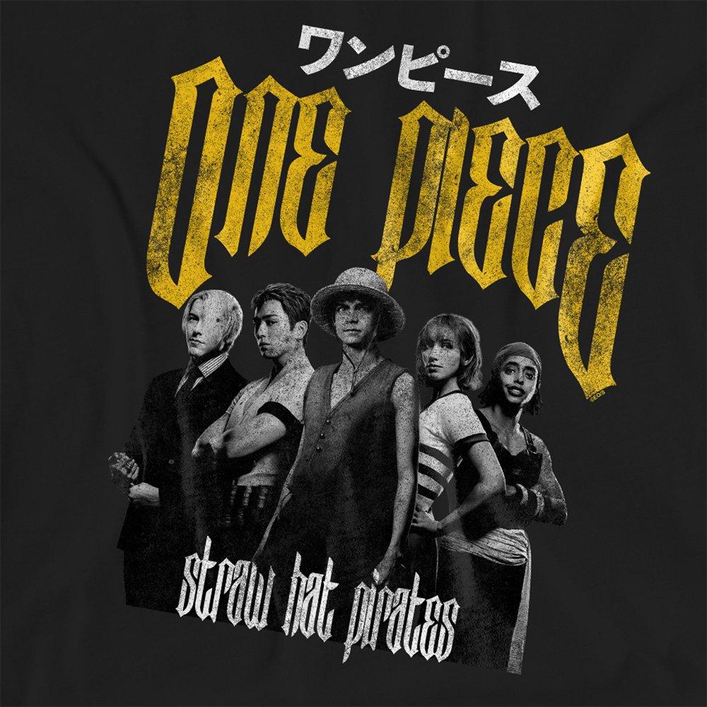 Black - One Piece - One Piece Group Shot Anime Band Ladies T Shirt Bl - 2