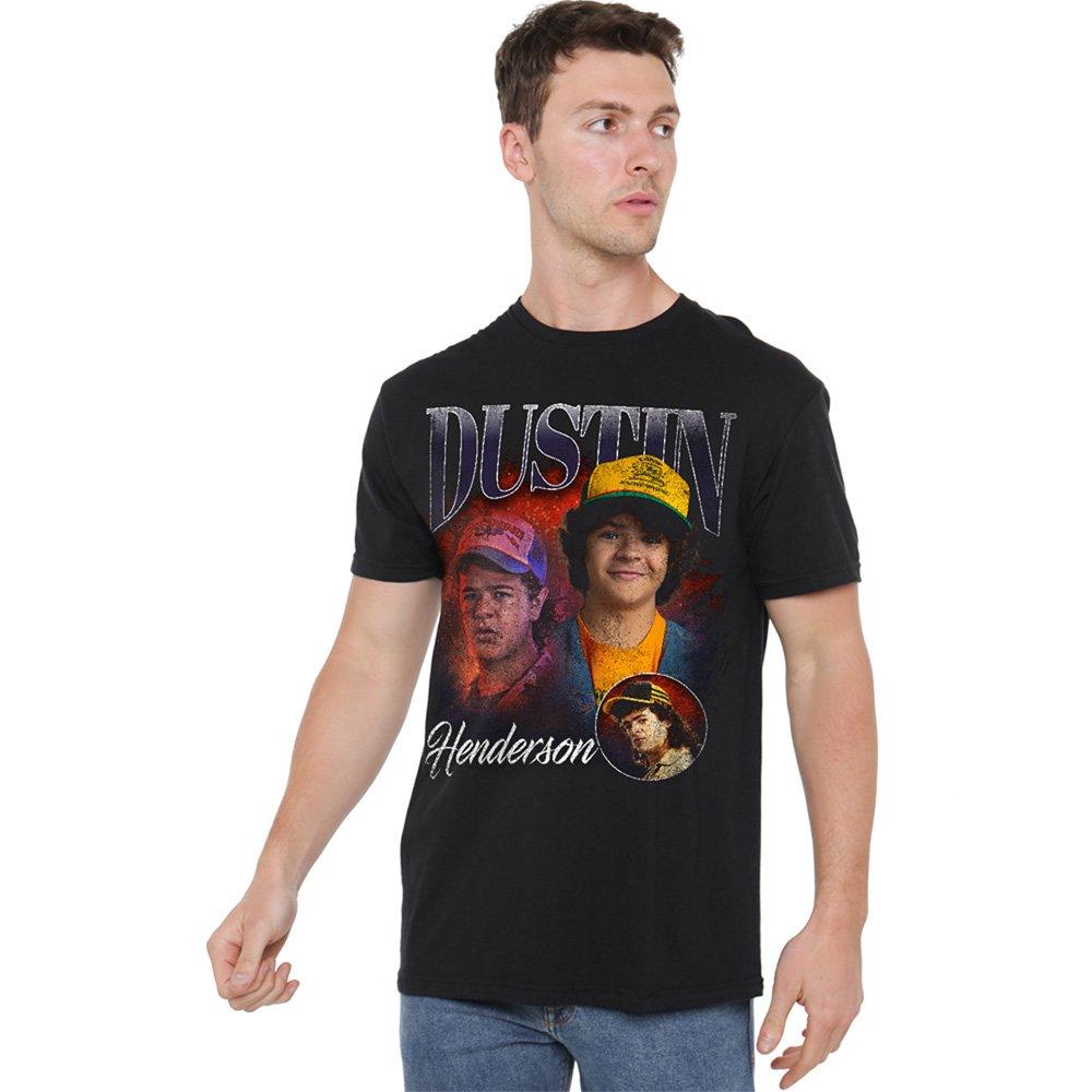 Black - Stranger Things - Stranger Things Dustin Homage T-Shirt Black - 1