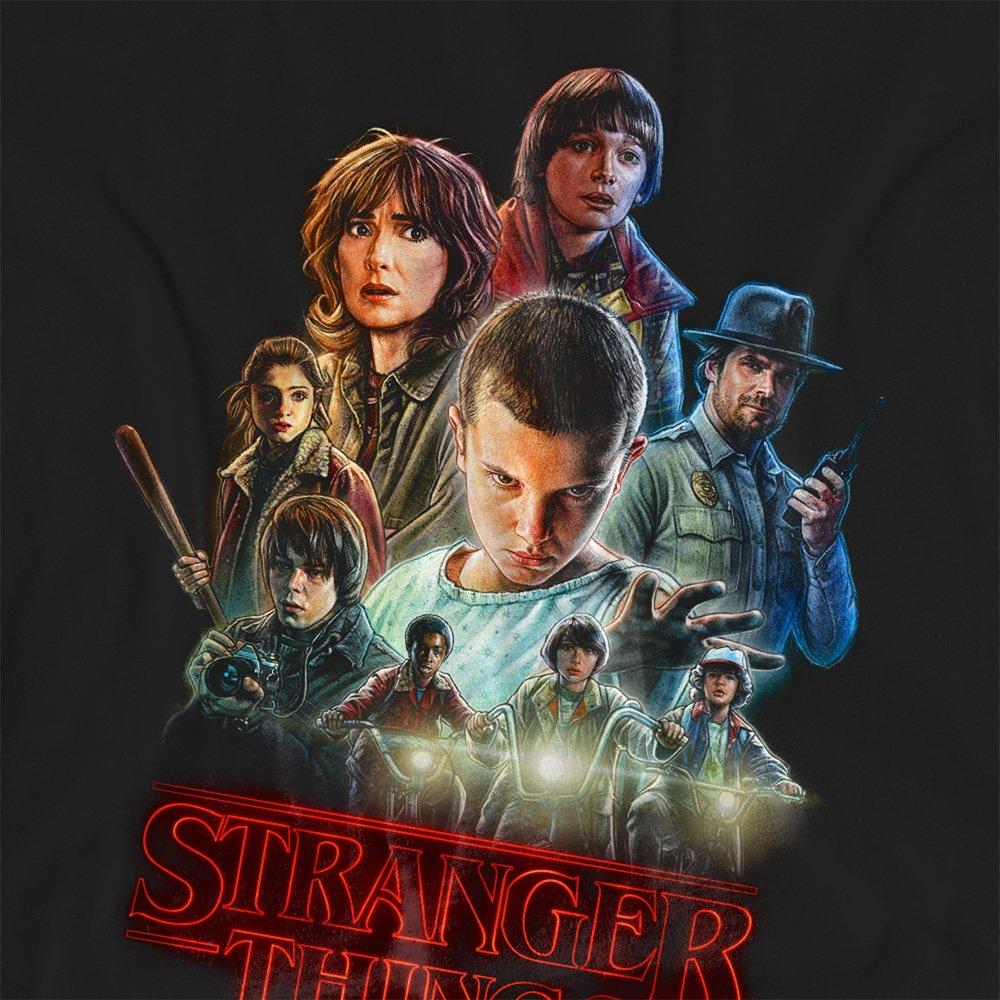 Black - Stranger Things - Stranger Things Season One Poster T-Shirt Black - 2