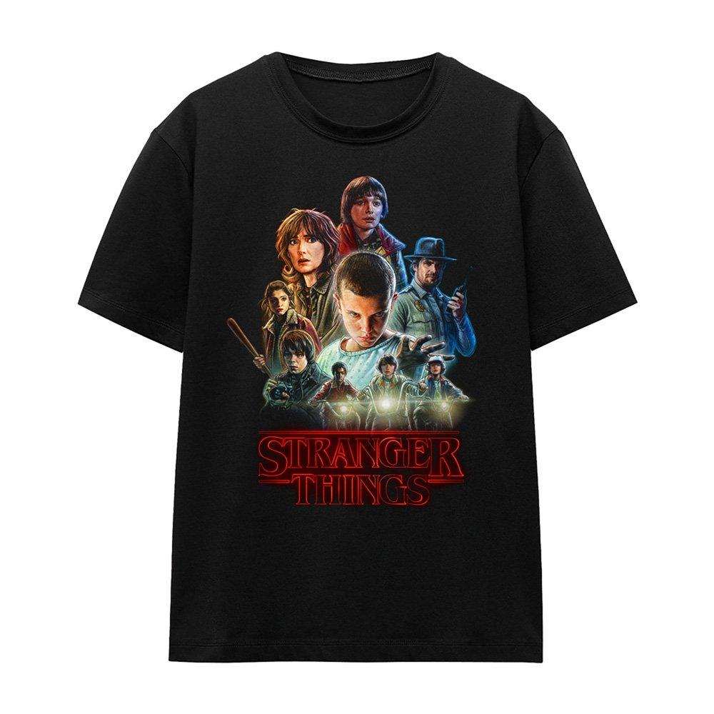 Black - Stranger Things - Stranger Things Season One Poster T-Shirt Black - 4
