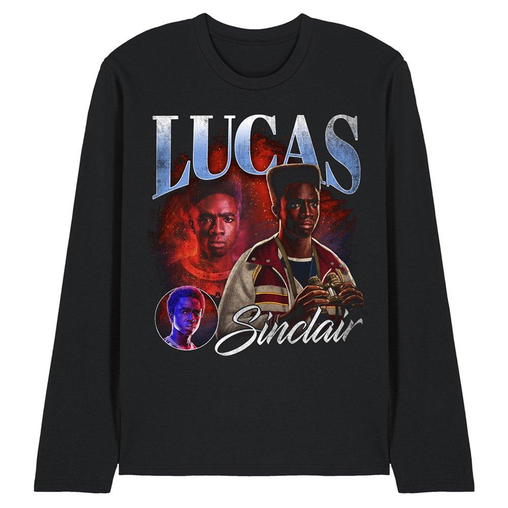 Black - Stranger Things - Stranger Things Lucas Homage Long Sleeve T-Shirt - 1