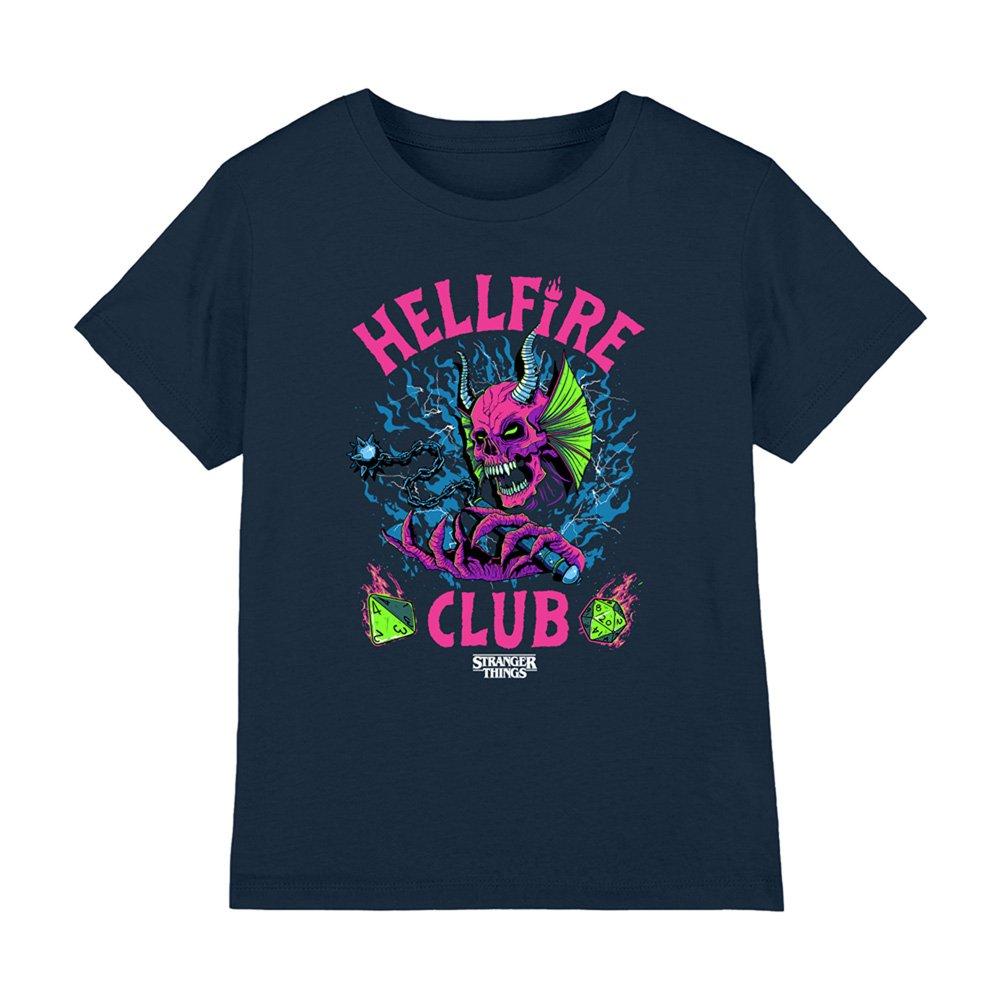 Navy - Stranger Things - Stranger Things Hellfire Neon Dice Kids T-Shirt N - 1