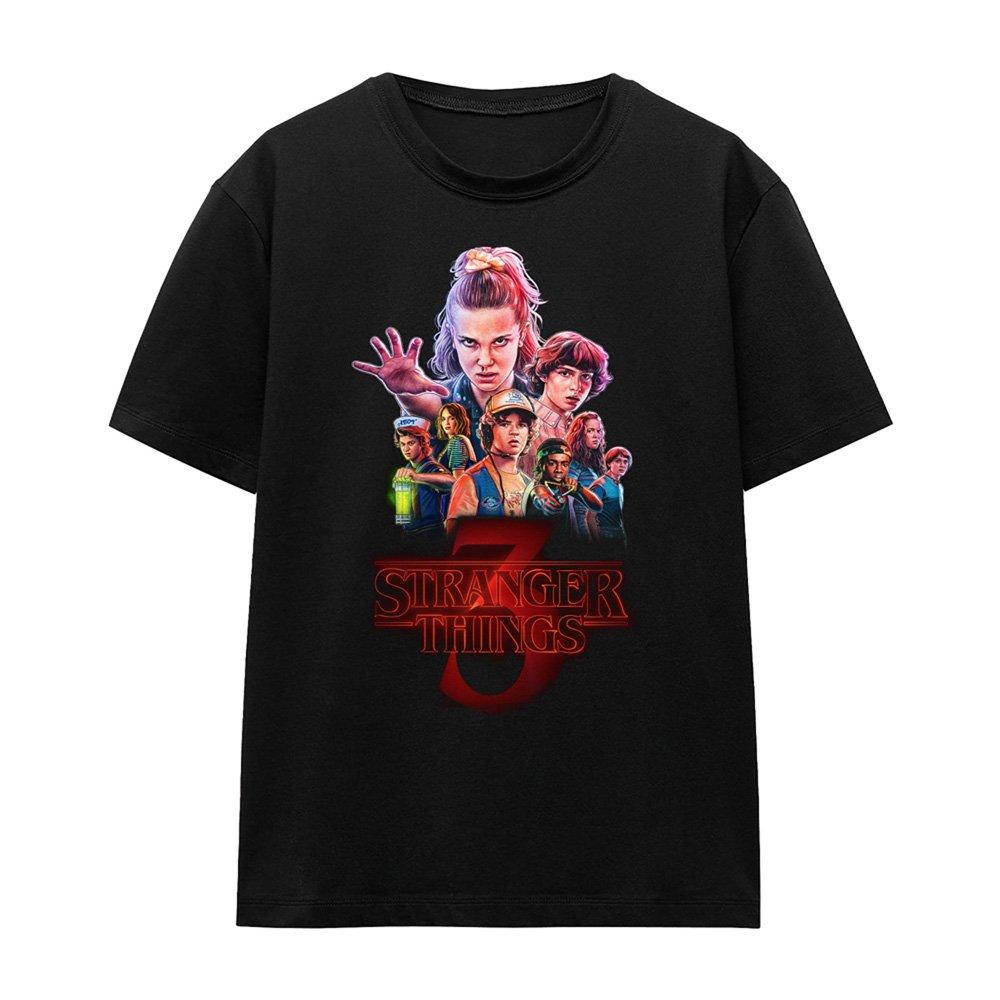 Black - Stranger Things - Stranger Things Season Three Poster T-Shirt Black - 4