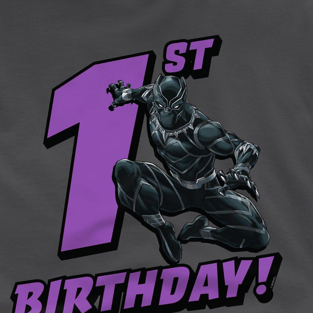 Charcoal - Black Panther - Black Panther Birthday 1 Kids T-Shirt Charcoal - 2