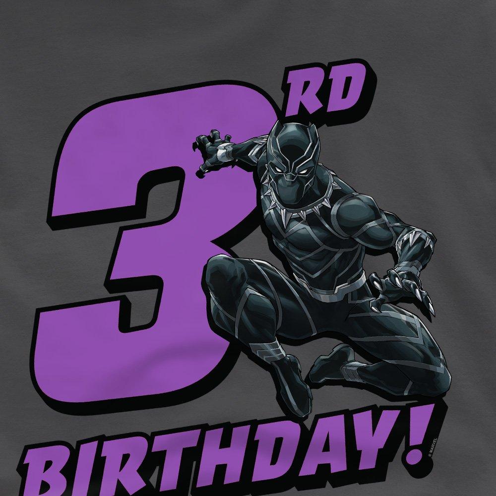 Charcoal - Black Panther - Black Panther Birthday 3 Kids T-Shirt Charcoal - 2