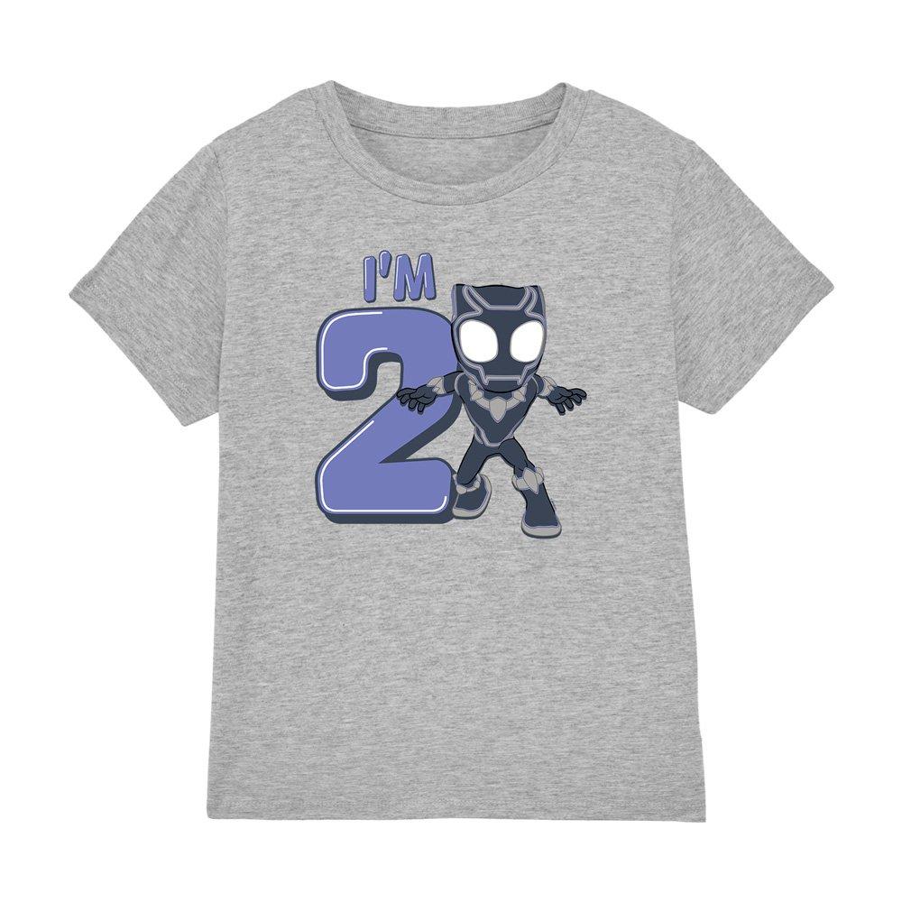 Light Grey - Black Panther - Black Panther Cute Birthday 2 Kids T-Shirt Light G - 1