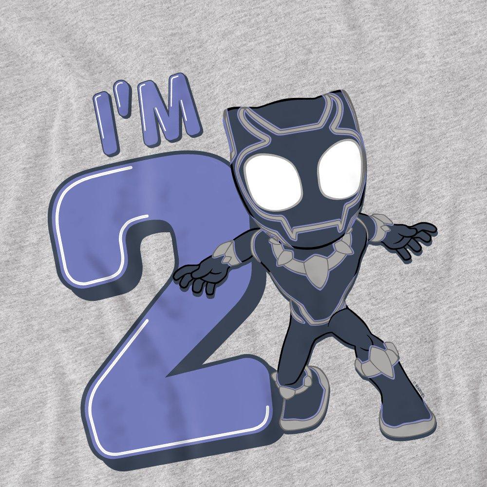 Light Grey - Black Panther - Black Panther Cute Birthday 2 Kids T-Shirt Light G - 2