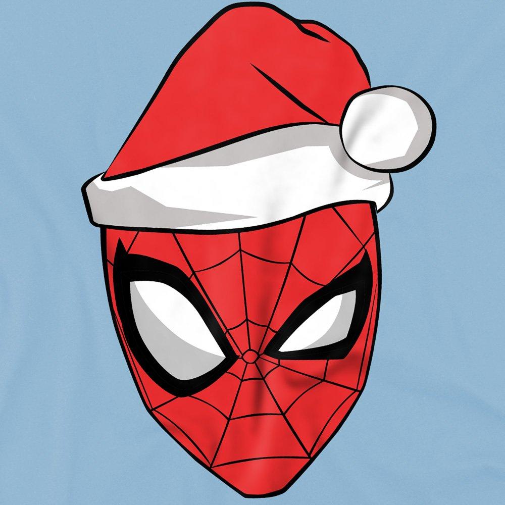 Light Blue - Spiderman - Spiderman Santa Hat Kids T-Shirt Light Blue - 2