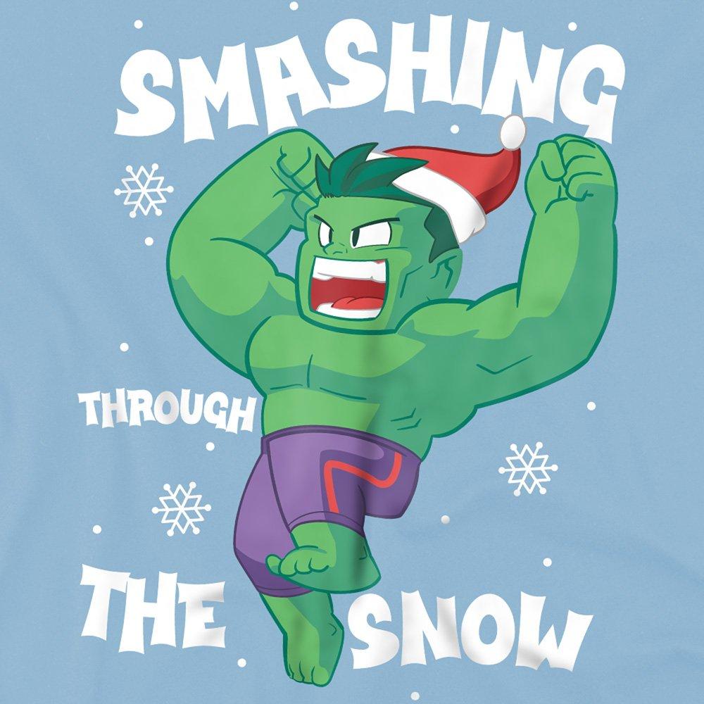 Light Blue - Spiderman - Hulk Smashing Through The Snow Kids T-Shirt Light - 2