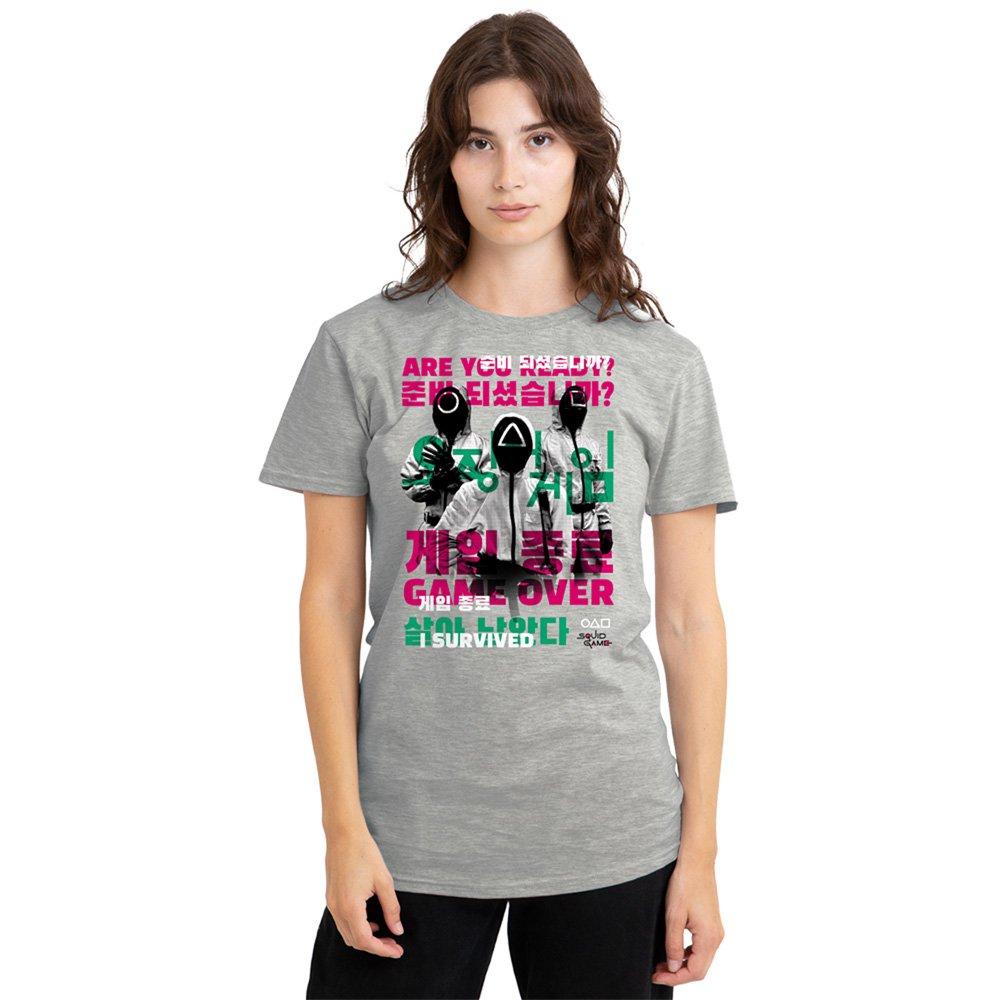 Grey - Squid Game - Squid Game Game Over Guards Overlay Ladies T Shirt - 1