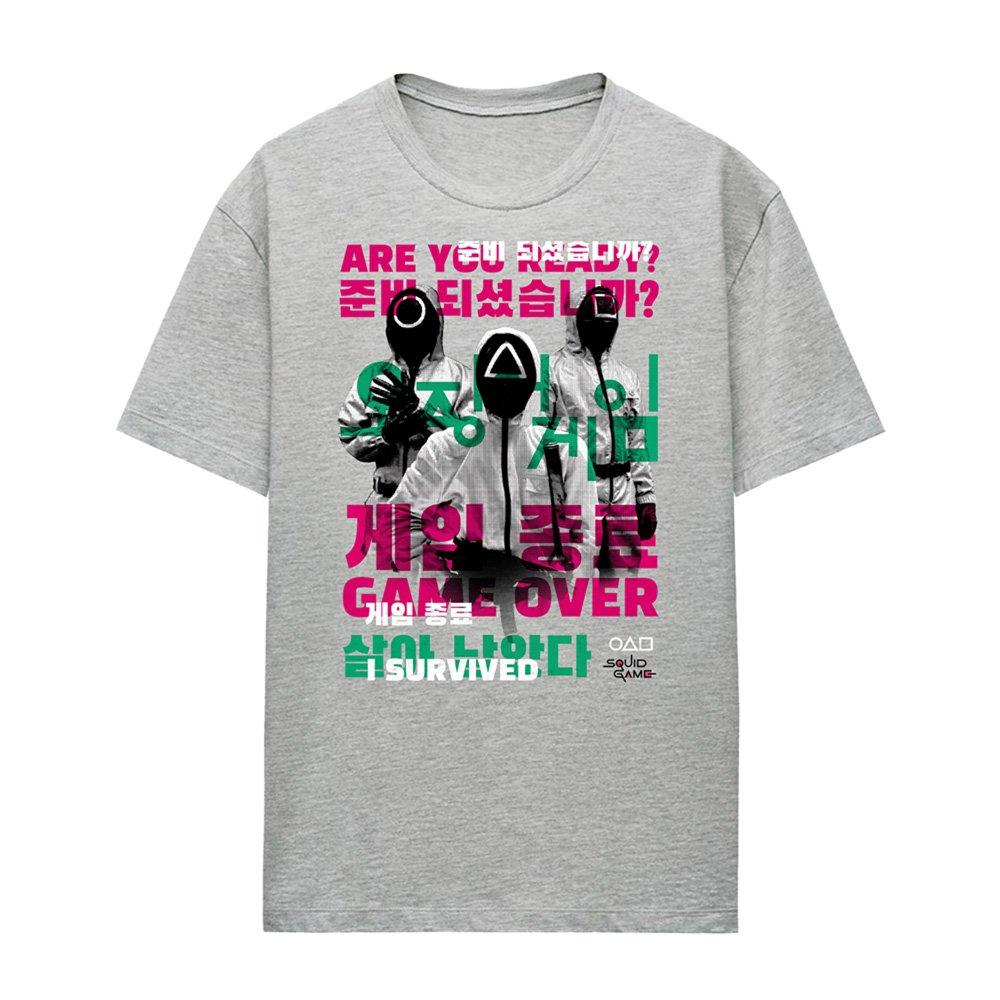 Grey - Squid Game - Squid Game Game Over Guards Overlay Ladies T Shirt - 4